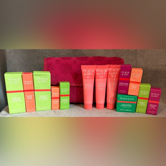 🧡💚PEACH & LILY 🧡💚14-Piece Skincare Bundle/Plus 3 Free Bonus P&L Items/NIB/NIP - Picture 4 of 9